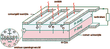 Doorsnede zonnecel